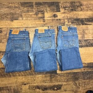 Read Levi orange tab 505 Mens Jeans W38 L30 Blue Denim Straight Leg Cotton USA